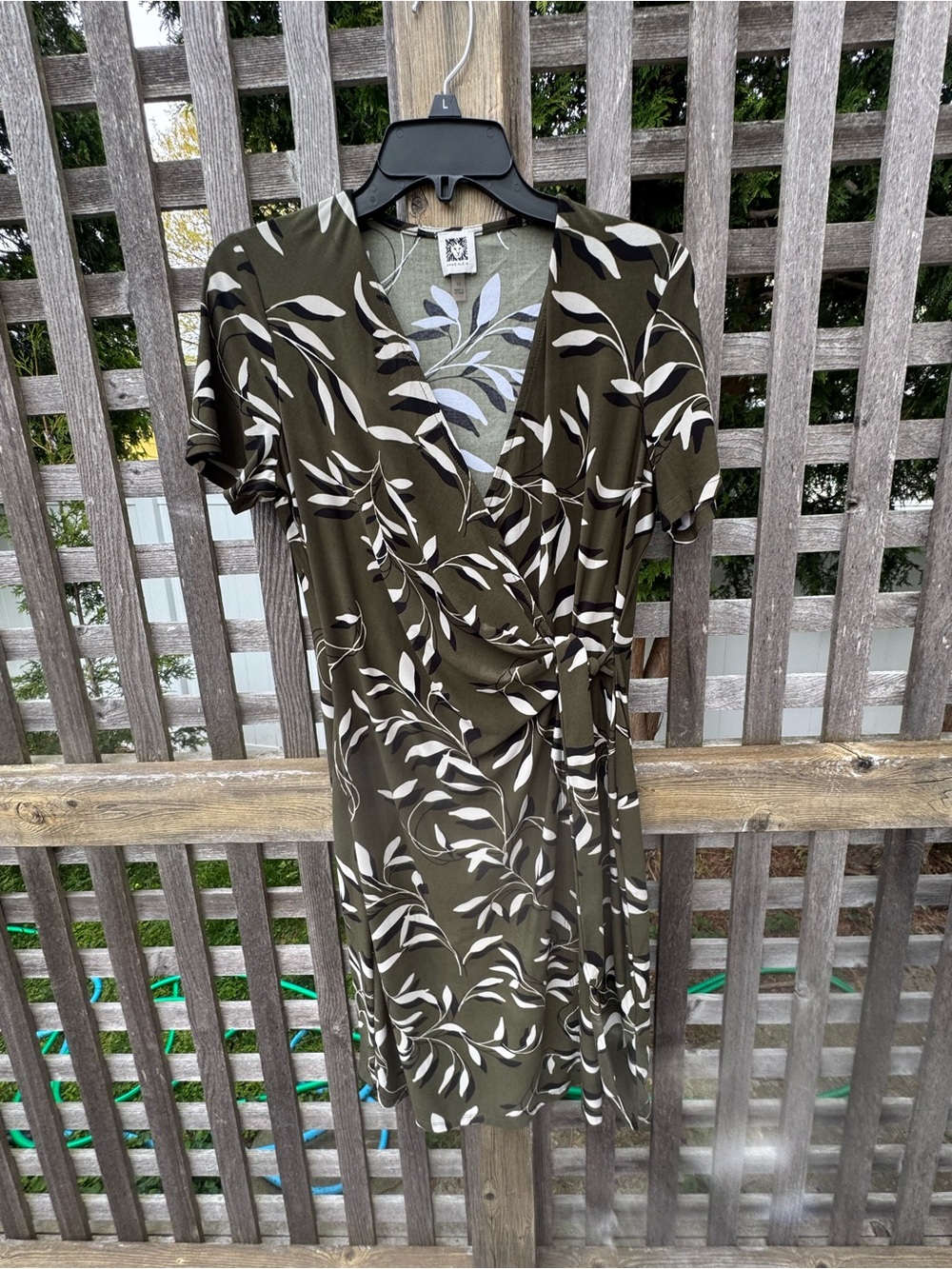 Ann Klein faux wrap dress with gathered waist Sz. 10
